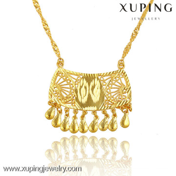 42843 Collar colgante de las mujeres de la joyería de Xuping, collar del colgante de la joyería del oro de Dubai 24k